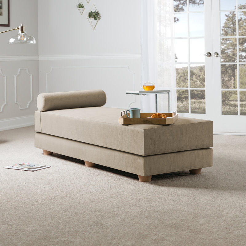 Ishee Convertible Queen Solid Wood Daybed with Mattress Color Coffee